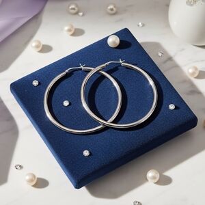 Minimalist 18K Gold Plated Stainless Steel Hoop Earrings 🌟 Trendy & Chic